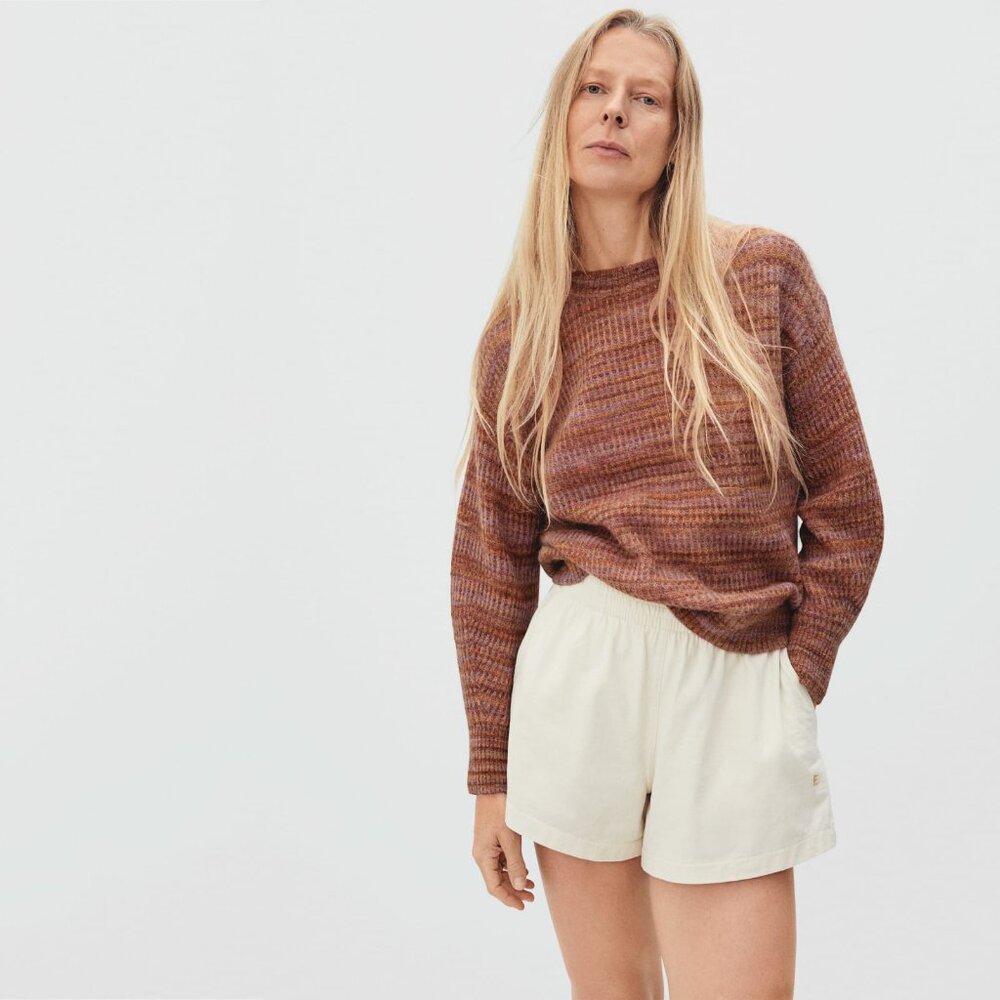 Everlane The Cocoon Crew in Alpaca Red Base - Size XS